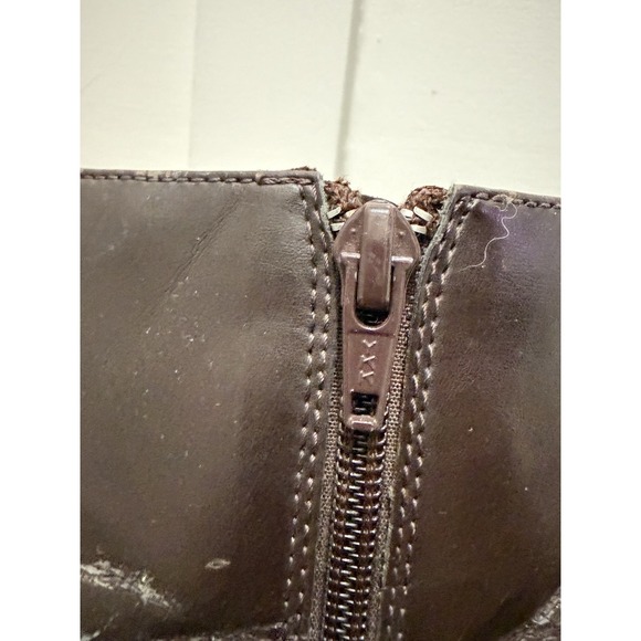 Vintage 90s/Y2k Mudd Lennox Brown Chunky Platform Bratz Goth  Ankle Boots 6.5 - Picture 8 of 16